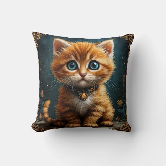 可愛い猫 クッション (正面)