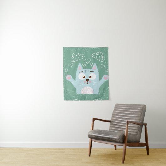 可愛い猫 タペストリー (インサイチュ)