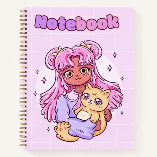 可愛い猫🌸😺🥨✨ ノートブック (正面)