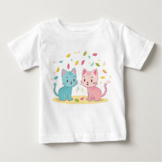 可愛い猫 ベビーTシャツ
