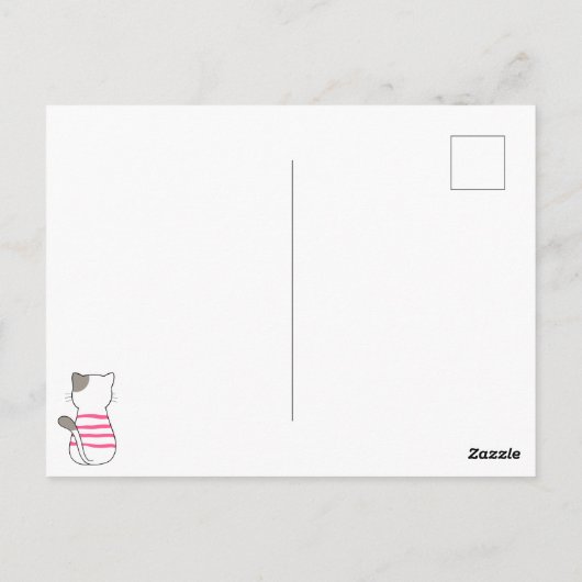 可愛い猫 ポストカード (裏面)