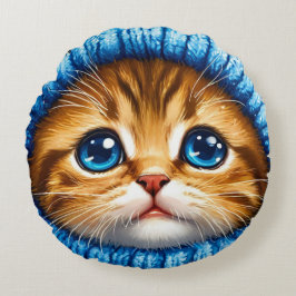 可愛い猫 ラウンドクッション