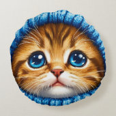 可愛い猫 ラウンドクッション (裏面)