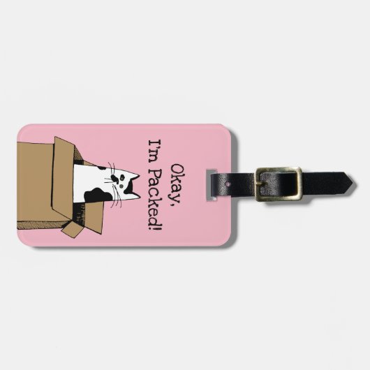 可愛い猫 ラゲッジタグ (正面横)