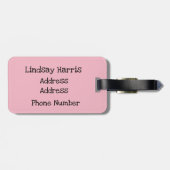 可愛い猫 ラゲッジタグ (裏面横)