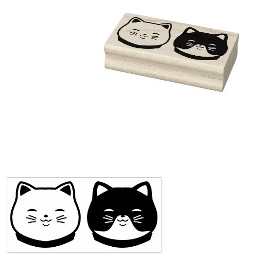 可愛い猫 ラバースタンプ (押印)