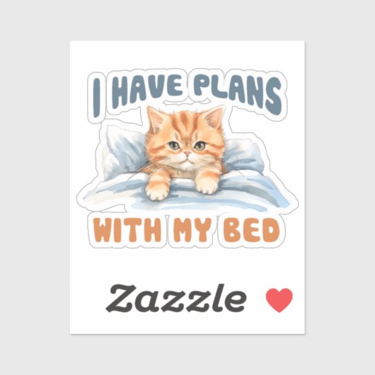 可愛い猫 – 予定がある(2) シール (シート)