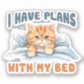 可愛い猫 – 予定がある(2) シール (正面)