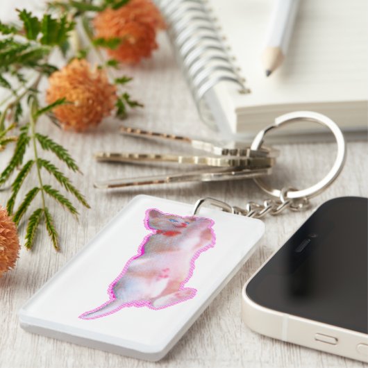 可愛い猫 子猫の頃[When the cat 'kawaii' was a kitten.] キーホルダー (正面右)