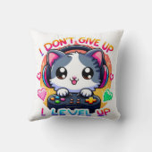 可愛い猫：私は上に行かない、私は上にレベル！ |平準化 クッション (裏面)