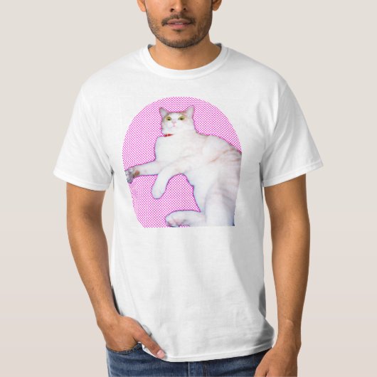 可愛い猫[a cat 'kawaii'] tシャツ (正面)