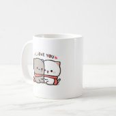 可愛い猫 | Love Coffee Mug コーヒーマグカップ (正面左)