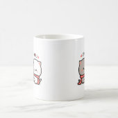 可愛い猫 | Love Coffee Mug コーヒーマグカップ (中央)