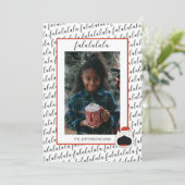 可愛い猫Fa La La La La Christmas写真 シーズンカード (スタンド正面)