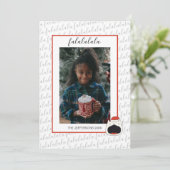 可愛い猫Fa La La La La Christmas写真 シーズンカード (スタンド正面)