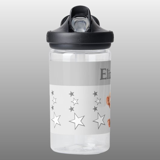 可愛い猿の名前を追加する星の子供グレー ウォーターボトル