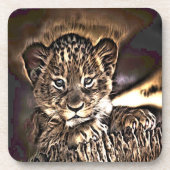 可愛い獅子の子 コースター (正面)