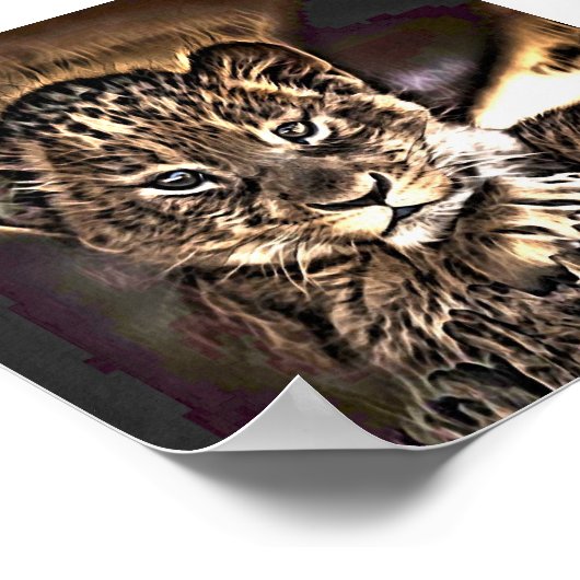 可愛い獅子の子 ポスター (角)