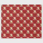 可愛い獅子包み紙 ラッピングペーパー (フラット)