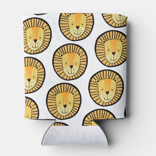 可愛い獅子模様 缶クーラー (裏面)