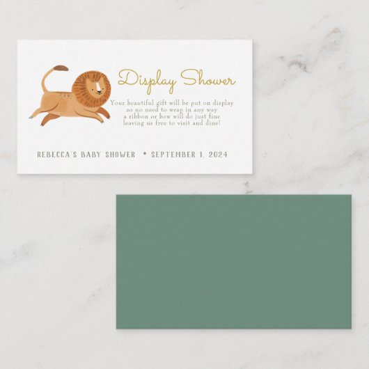 可愛い獅子表示式シャワー囲い エンクロージャーカード (正面/裏面)