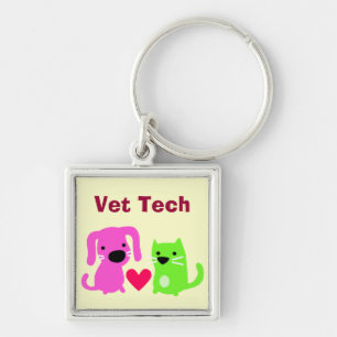 可愛い獣医ドッグ&キャット&ハート キーホルダー