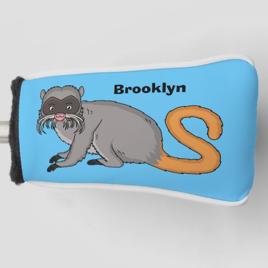 可愛い玉林天皇イラストレーション漫画 ゴルフヘッドカバー (正面)