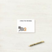 可愛い玉林天皇イラストレーション漫画 ポストイット (デスク上)