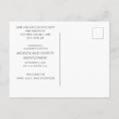 可愛い王ベビー双子の写真誕生のお知らせ 案内ポストカード (裏面)