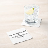 可愛い現実のデザインが意図した！木製壁 スクエアペーパーコースター (インサイチュ)