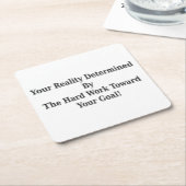 可愛い現実のデザインが意図した！木製壁 スクエアペーパーコースター (アングル)