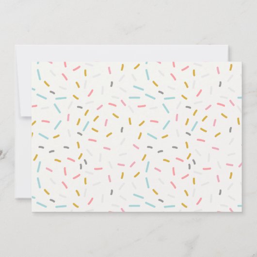 可愛い甘いワンキャンディランド写真第1誕生日 招待状 (裏面)