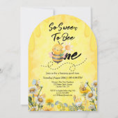 可愛い甘い一輪花1歳の誕生日 招待状 (裏面)