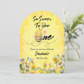 可愛い甘い一輪花1歳の誕生日 招待状 (スタンド正面)