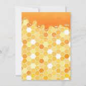 可愛い甘い小さな蜂蜜女の子ベビーシャワー 招待状 (裏面)