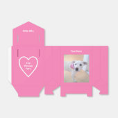 可愛い甘い白い子犬の写真顔ピンクファボ フェイバーボックス (折り畳みなし)