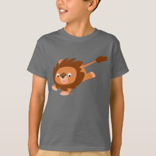 可愛い生き生きとした漫画ライオンの子供Tシャツ Tシャツ