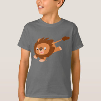 可愛い生き生きとした漫画ライオンの子供Tシャツ Tシャツ