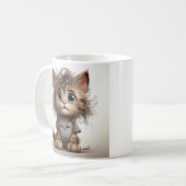 可愛い生意気な子猫 コーヒーマグカップ (正面左)