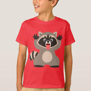 可愛い生意気な漫画のタヌキの子どもTシャツ Tシャツ
