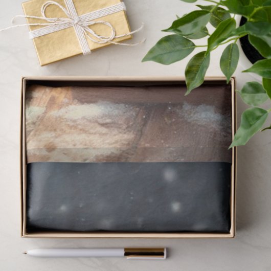 可愛い田舎のマウスとランタン素朴の切り離し 薄葉紙 (ギフト)