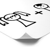 可愛い男の子と女の子は可愛い ポスター (角)