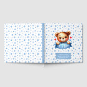 可愛い男の子テディベアの少年向けゲストブック ゲストブック (全面)