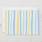 可愛い男の子バニー1歳の誕生日の写真 招待状 (裏面)