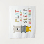 可愛い男の子遊は終日 タペストリー (正面)