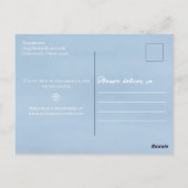 可愛い男の赤ちゃんお洒落デニムブルーベビー服 ポストカード (裏面)