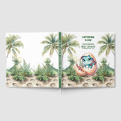 可愛い男の赤ちゃんハッチングマンスーン恐竜ゲストブック ゲストブック (全面)