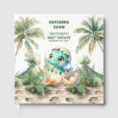 可愛い男の赤ちゃんハッチング近日恐竜の記憶 ゲストブック (正面)