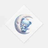 可愛い男の赤ちゃんブルー月眠り スタンダードランチョンナプキン (角)