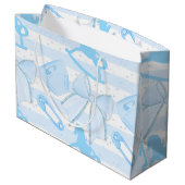 可愛い男の赤ちゃんモノグラムの柄 ラージペーパーバッグ (裏面アングル)